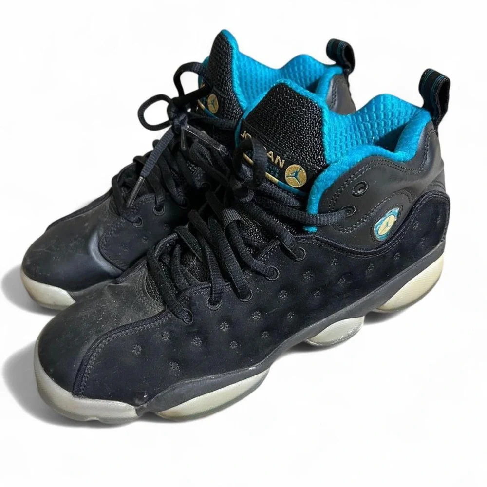 Nike Air Jordan Jumpman Team Pro II 874749-003 Black/Teal/Gold Youth Sz 7Y  2016